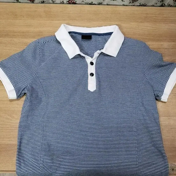 [BUNJANG] Striped Polo Shirt (M, Unisex) / 609 ) 완전예쁜 최상급 스트라이프 카라티 M 남여공용