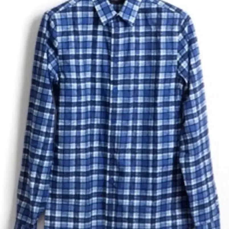 [BUNJANG] Givenchy Tartan Blue Check Shirt / 지방시 / 타탄 블루체크 셔츠 블루 / 40
