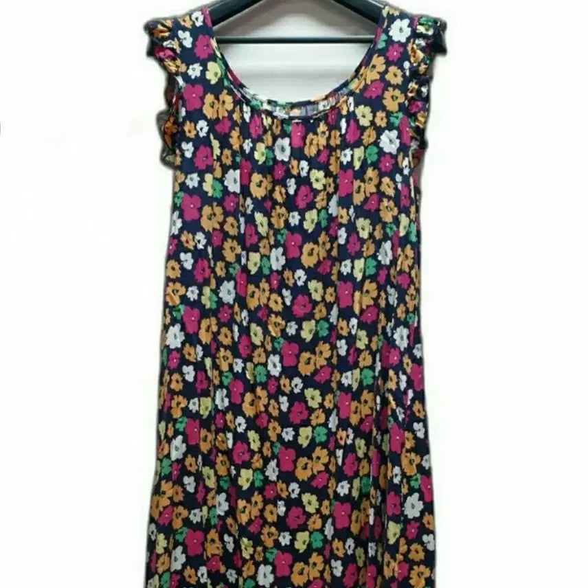 [BUNJANG] Flower Frill Sleeveless Dress / 플라워프릴나시원피스/1+1