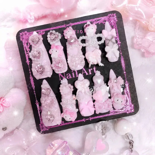 [BUNJANG] Handmade Mamet-themed Nail Tips / 양산형 마멜 수제 네일팁
