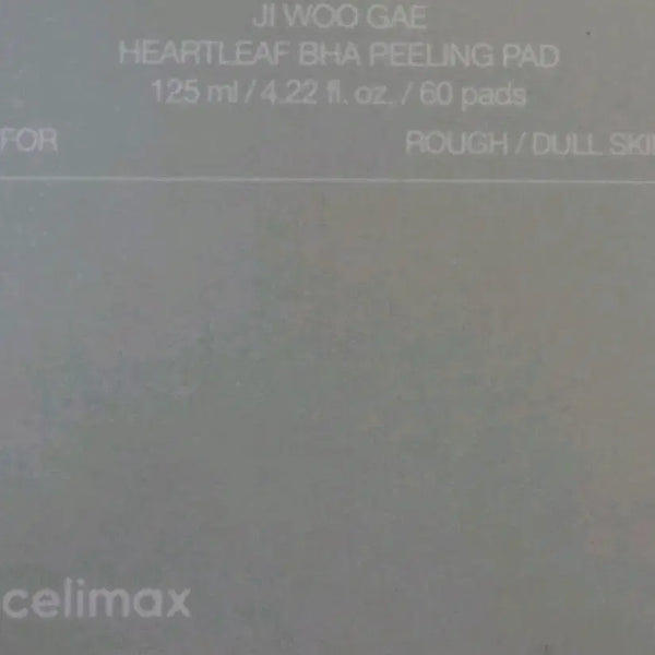 [BUNJANG] Cellmax Heartleaf BHA Peeling Pad 125ml / 셀리맥스 어성초 바하 지우개 하트리프 BHA 필링 패드 125ml