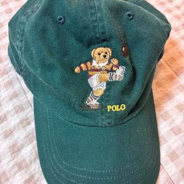 [BUNJANG] Polo Ralph Lauren Green Bear Cap Hat / 폴로 랄프로렌 그린 곰돌이 볼캡 모자