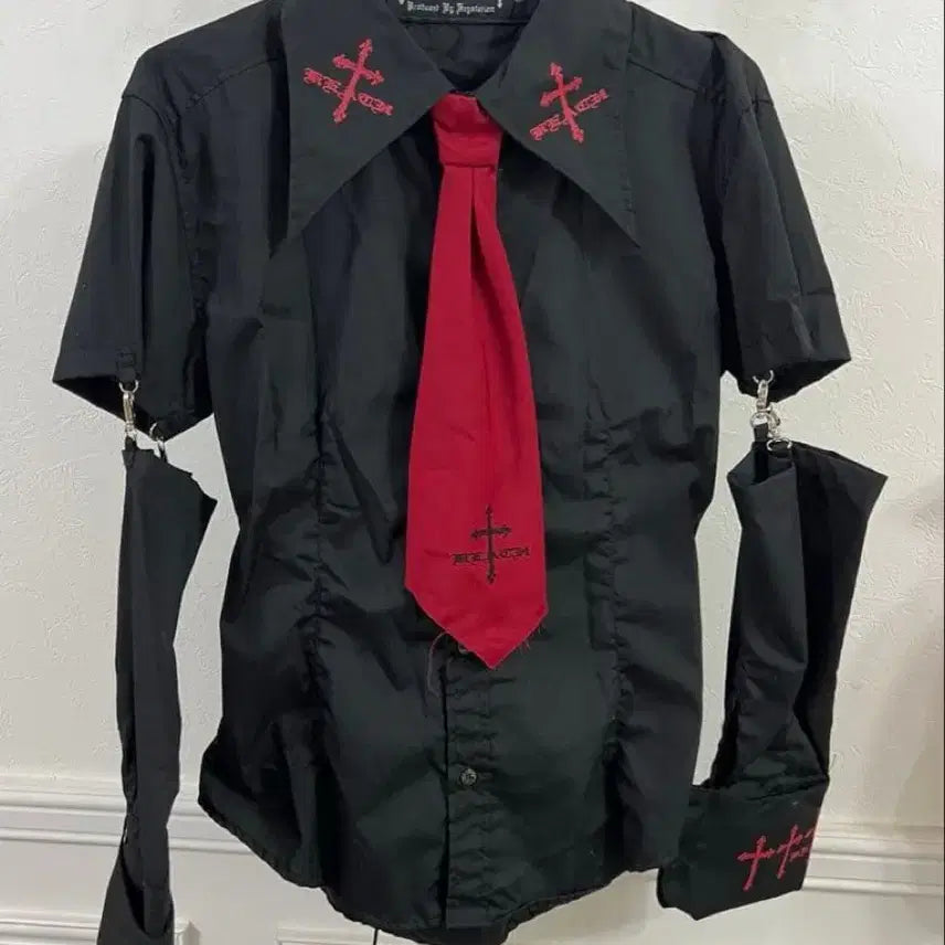 [BUNJANG] Madpunks Punk Goth Punk Shirt Tie / Madpunks 펑크 고스펑크 셔츠 넥타이