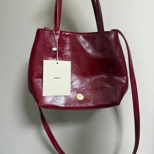 [BUNJANG] ANEDIT 2WAY Tiny Bag Burgundy Unused / ANEDIT 언에디트 2WAY 타이니백 버건디 미사용 새상품