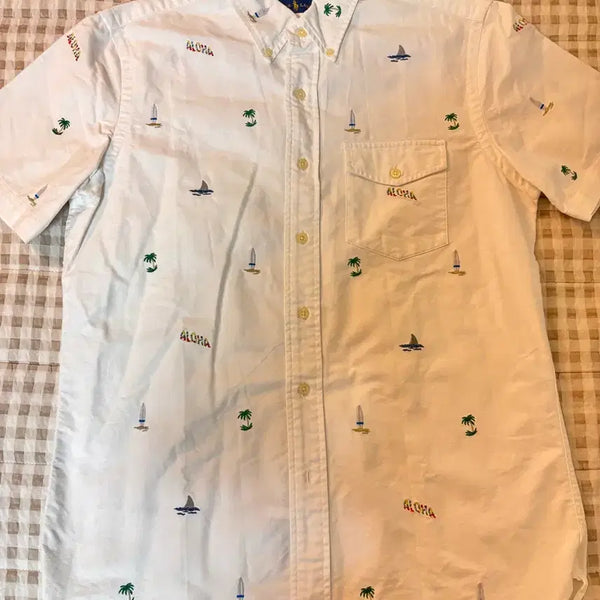 [BUNJANG] Polo Ralph Lauren Hawaiian Short Sleeve Oxford Shirt / 폴로 랄프로렌 하와이안 반팔 옥스퍼드 셔츠