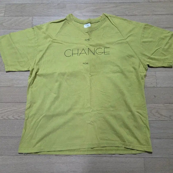 [BUNJANG] Men's Short Sleeve T-Shirt (Yellow Green) / 남자반팔 (옐로우그린, 착샷)