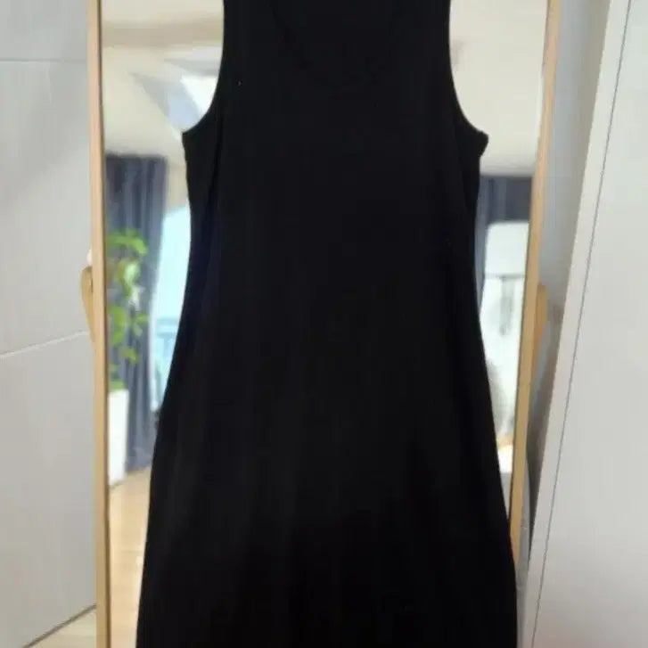 [BUNJANG] H&M Ribbed Sleeveless Maxi Dress Black Size S / H&M 민소매 원피스 블랙