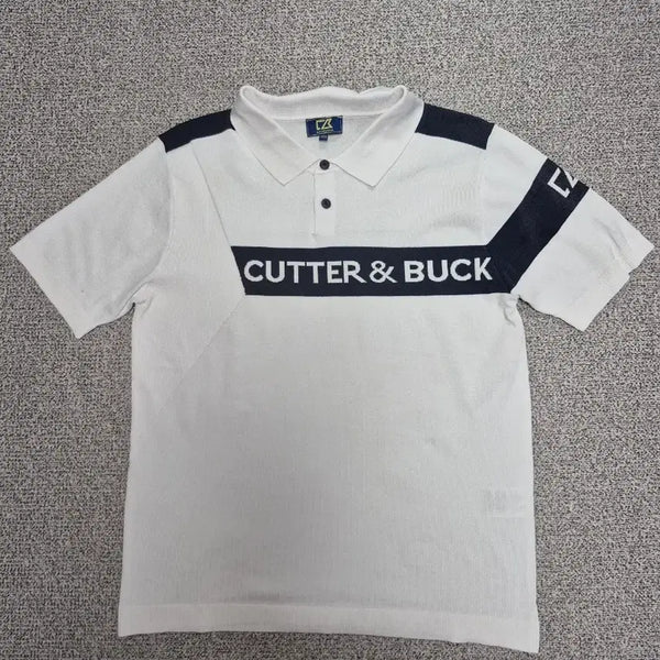 [BUNJANG] Cutter & Buck White Golf Short Sleeve Polo T-shirt 100 / 커터앤벅 화이트 골프 반팔 카라티 100