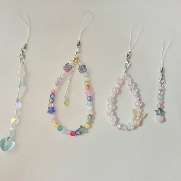 [BUNJANG] Colorful Beaded Strap Keychain / 알록달록 비즈 키링