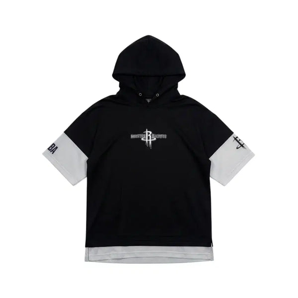 [BUNJANG] NBA Houston Rockets Short Sleeve Hoodie T-Shirt Black / (M) NBA 휴스턴 로켓츠 후드 반팔 티 블랙