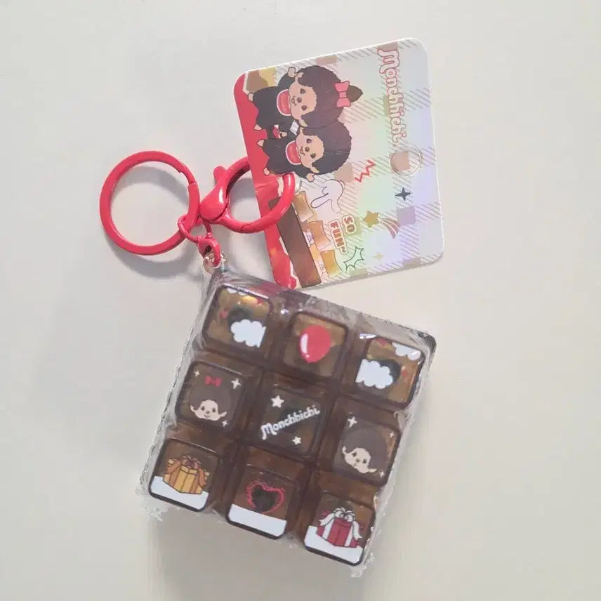 [BUNJANG] Monchhichi 9-Keycap Keychain / (새상품)몬치치 9구 키캡 키링