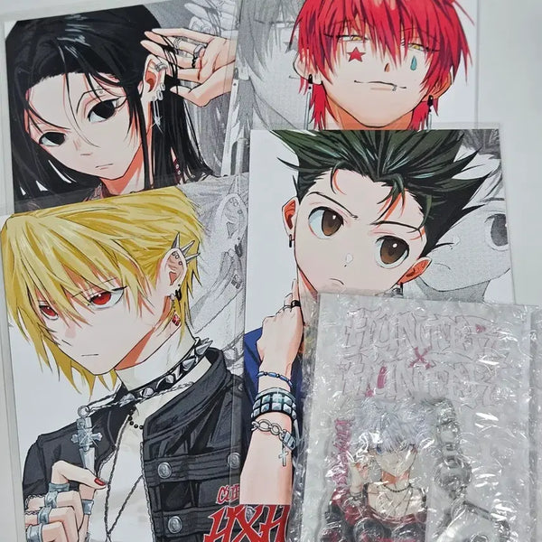 [BUNJANG] Hunter x Hunter Postcard Set & Killua Keychain (Sealed) / 헌터헌터 엽서 키르아 키링 미개봉 일괄 양도