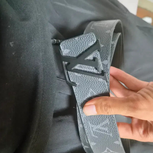 [BUNJANG] Louis Vuitton LV Initiales 40mm Matte Black Belt M4482 Size 90 / 루이비통LV이니셜 40mm 매트 블랙 벨트 M4482 90사이즈 정품