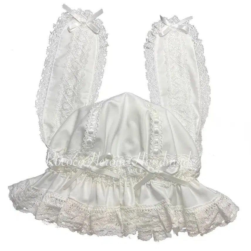 [BUNJANG] Rococo Heroine Rabbit Ear Nightcap Headwear / Rococo Heroine 토끼귀 로리타 나이트캡  헤드 아이템