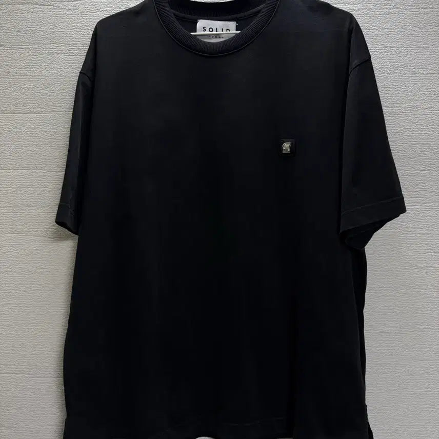 [BUNJANG] Solid Homme Black Logo T-Shirt / 솔리드옴므 블랙 반팔티
