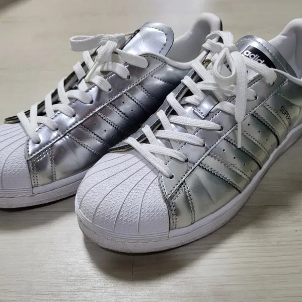 [BUNJANG] Adidas Superstar Silver Metallic Shoes / 260)아디다스 슈퍼스타 실버 메탈릭