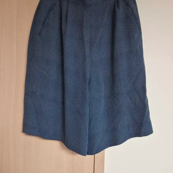[BUNJANG] Dot Pattern Culottes Pants Navy Size 66 / 도트 패턴 큐롯 팬츠 네이비 66