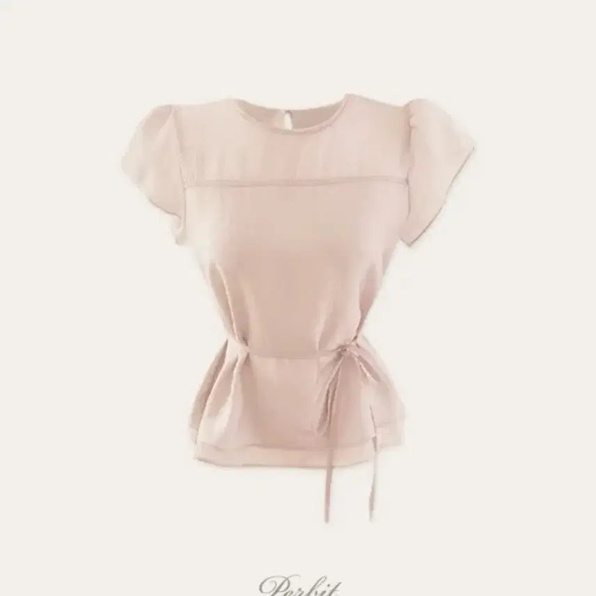 [BUNJANG] P.B MADE Annelie Layered Chiffon Blouse Pink with Waist Tie Set / 퍼빗 원조/카피주의][4천장돌파][허리끈set] [P.B MADE] 아넬리 레이어드 쉬폰 블라우스 핑크