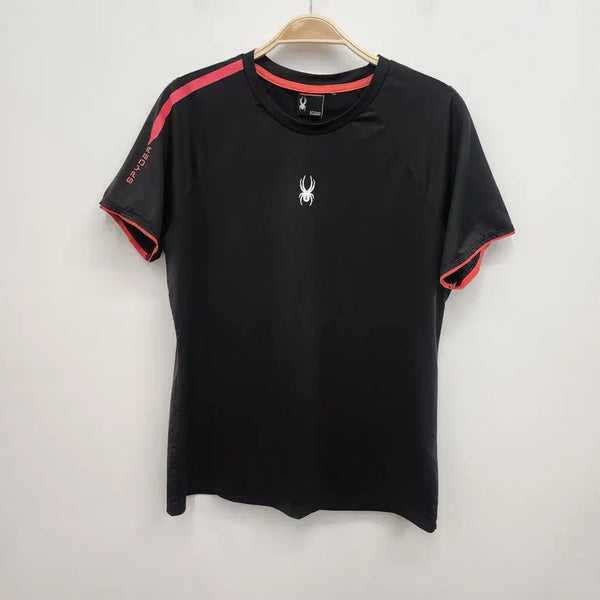 [BUNJANG] Spyder Women's Black Short Sleeve T-Shirt Size L/95 / 스파이더 여성 티셔츠 95사이즈
