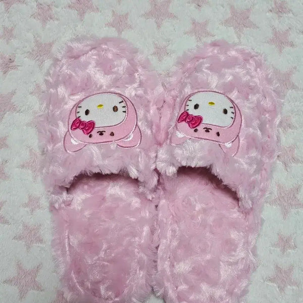 [BUNJANG] Sanrio Classic Kitty Slippers (Size 240) / 고전 키티 슬리퍼 240