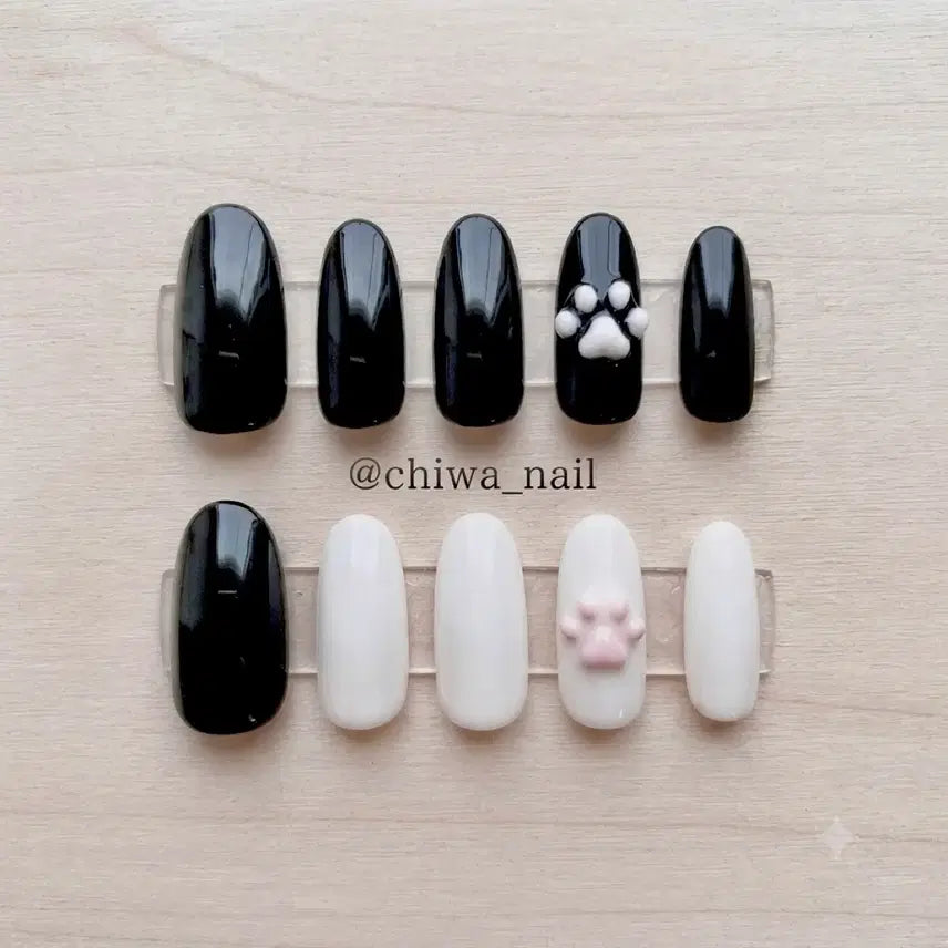 [BUNJANG] Custom Handmade Cat Paw Nail Tips / 주문제작 고양이 발바닥 수제 네일팁