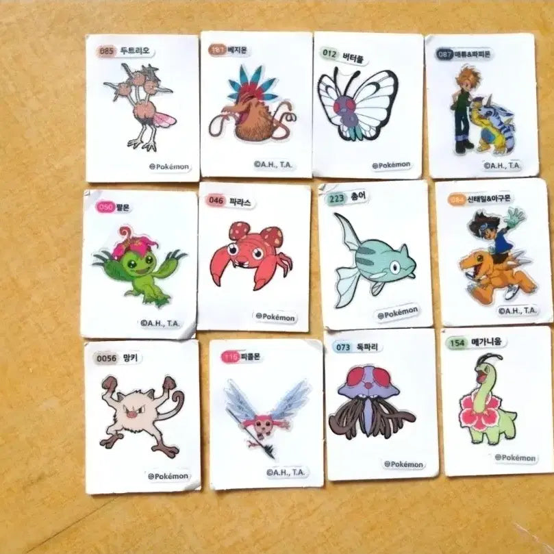 [BUNJANG] Pokemon & Digimon Stickers Bundle / 포켓몬&디지몬 띠부실