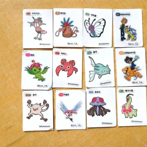 [BUNJANG] Pokemon & Digimon Stickers Bundle / 포켓몬&디지몬 띠부실