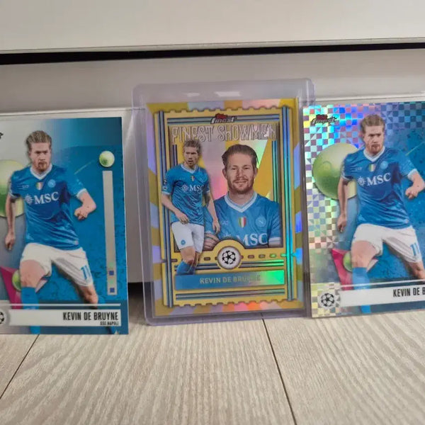 [BUNJANG] Topps Finest Napoli Kevin De Bruyne Card Set (3 Types) / Topps 파이니스트 나폴리 케빈 더 브라위너 카드 3종