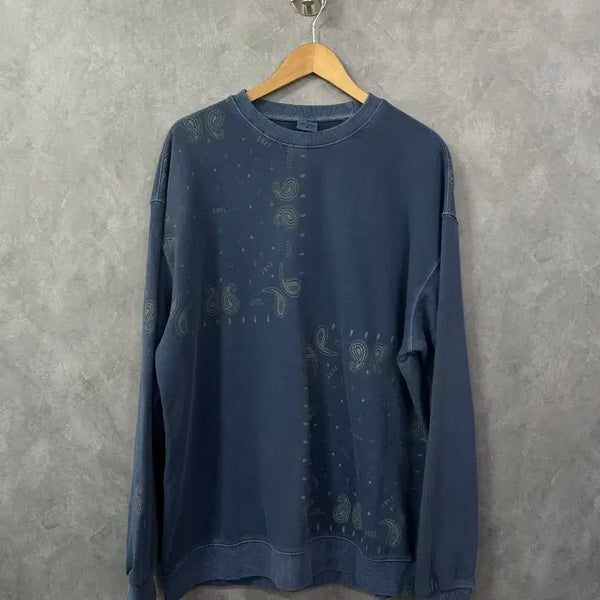 [BUNJANG] Vintage Blue Paisley Sweatshirt XL / 빈티지 블루 페이즐리 맨투맨 XL