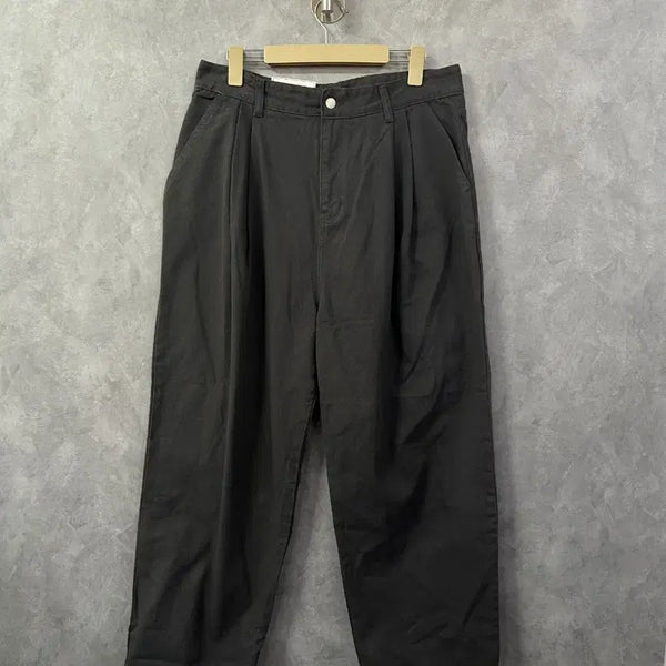 [BUNJANG] Basic Pintuck Wide Pants - Black / 기본 핀탁 와이드 팬츠 블랙 새상품 32