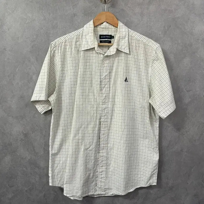 [BUNJANG] Beanpole Check Short Sleeve Shirt XL (105) / 빈폴 체크 반팔 셔츠 XL 105