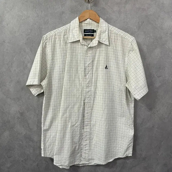[BUNJANG] Beanpole Check Short Sleeve Shirt XL (105) / 빈폴 체크 반팔 셔츠 XL 105