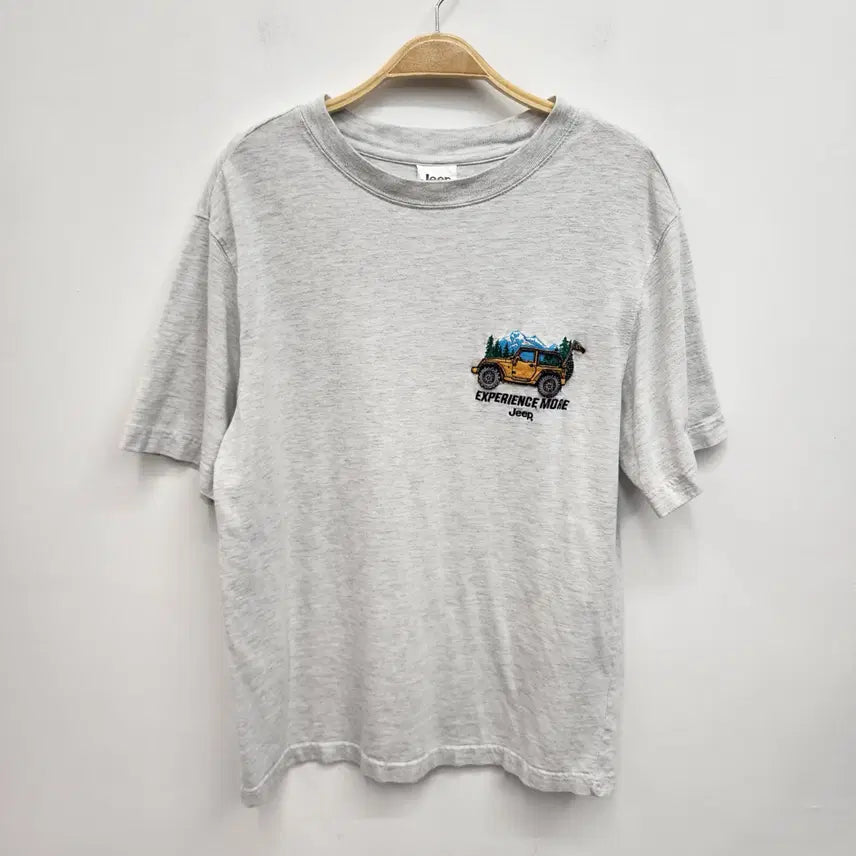 [BUNJANG] Jeep Women's T-Shirt Light Grey Size M (95) / 지프 여성 티셔츠 95사이즈