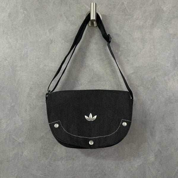 [BUNJANG] Adidas Trefoil Shoulder Bag Black Original / 아디다스 트레포일 숄더백 블랙 오리지날