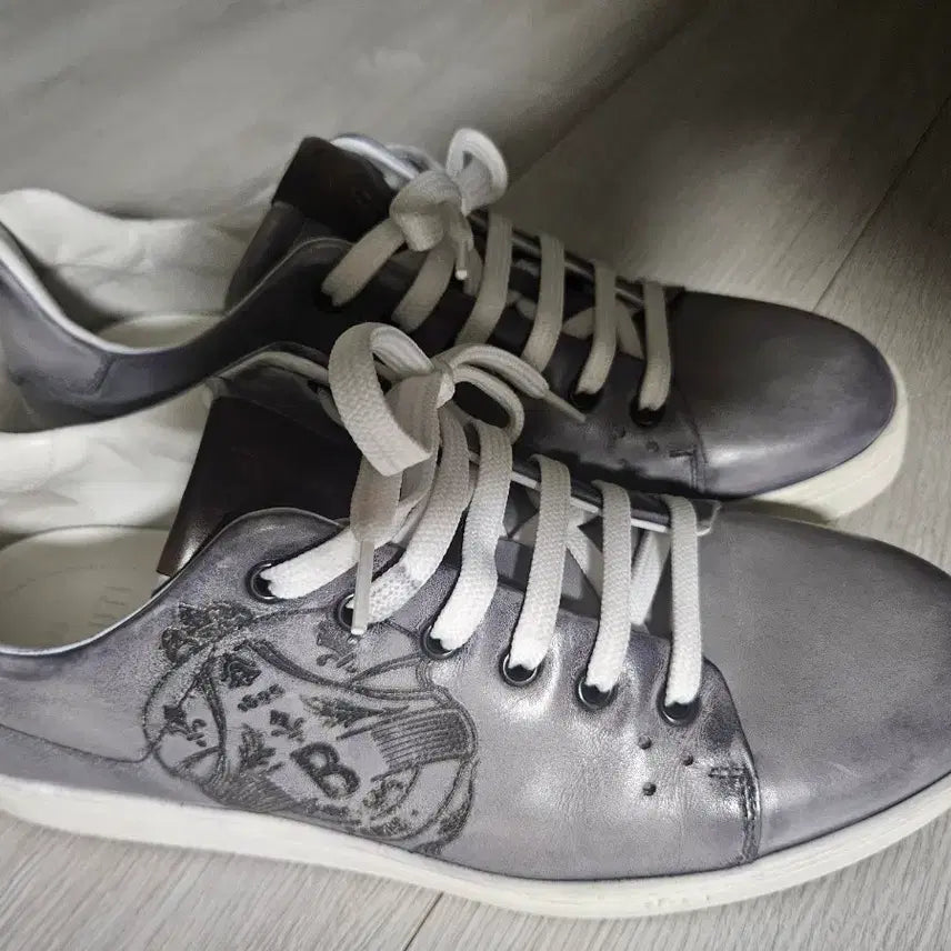 [BUNJANG] Berluti Men's Leather Sneakers Grey / 벨루티 남성 가죽 스니커즈 그레이