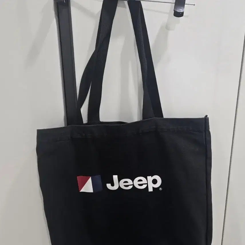 [BUNJANG] Jeep Black Canvas Eco Bag / Jeep 블랙 에코백