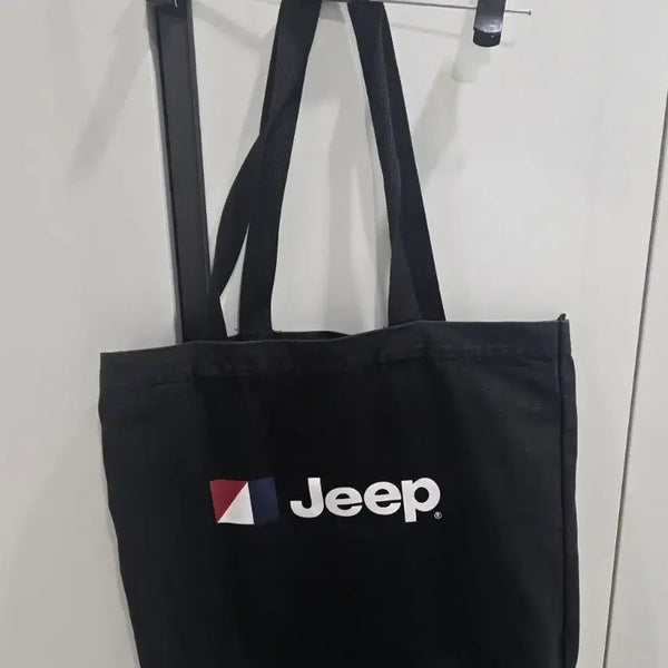 [BUNJANG] Jeep Black Canvas Eco Bag / Jeep 블랙 에코백