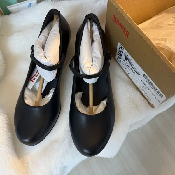 [BUNJANG] Camper Helena Bio Mary Jane Shoes Black Leather / 정품&풀박]캠퍼 헬레나 바이오 블랙 메리제인 슈즈 235mm