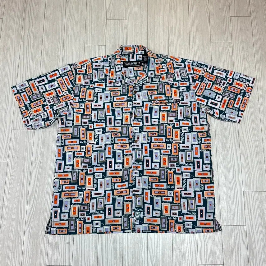 [BUNJANG] 90s Pelle Pelle Oversized Pattern Shirt L (105-107) / 90s 펠레펠레 오버핏 패턴셔츠L 105~107 상태a 레어템