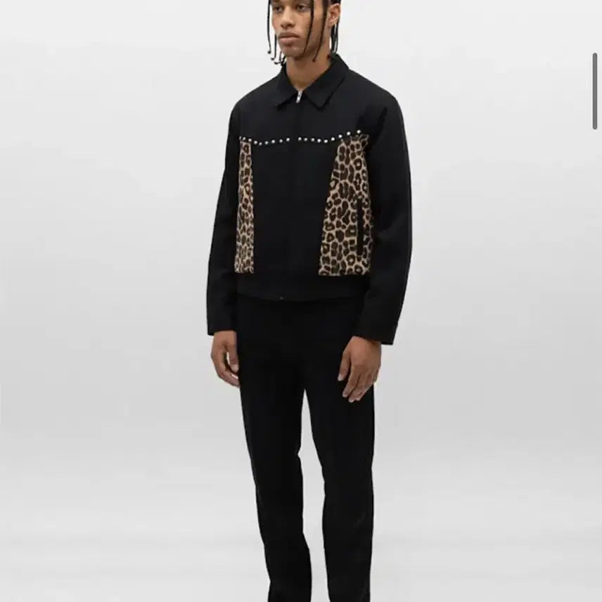 [BUNJANG] Endamirohon Leopard Studded Jacket Size 2 / 엔다미로혼 레오파드 자켓 2사이즈