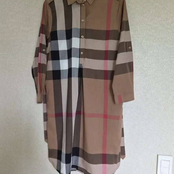 [BUNJANG] Burberry Check Shirt Dress / 버버리 체크 셔츠 원피스