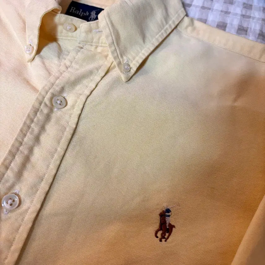 [BUNJANG] Polo Ralph Lauren Oxford Shirt Yellow 14.5 / 폴로 랄프로렌 옥스포드 셔츠 노랑 14.5