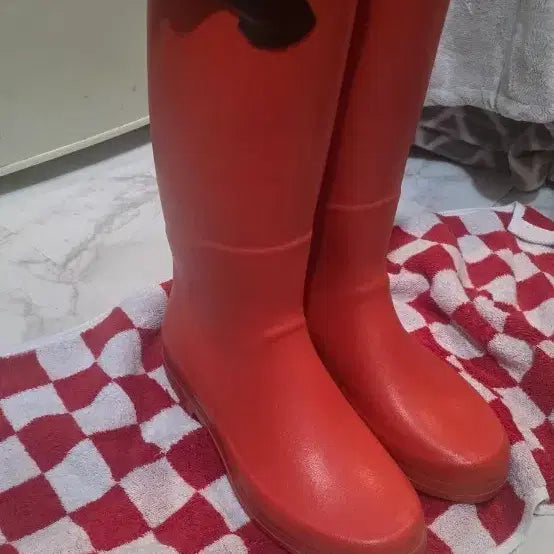 [BUNJANG] Aigle Orange Rain Boots Size 35 / 에이글 레인부츠 오렌지 35 상태좋아요 1회사용