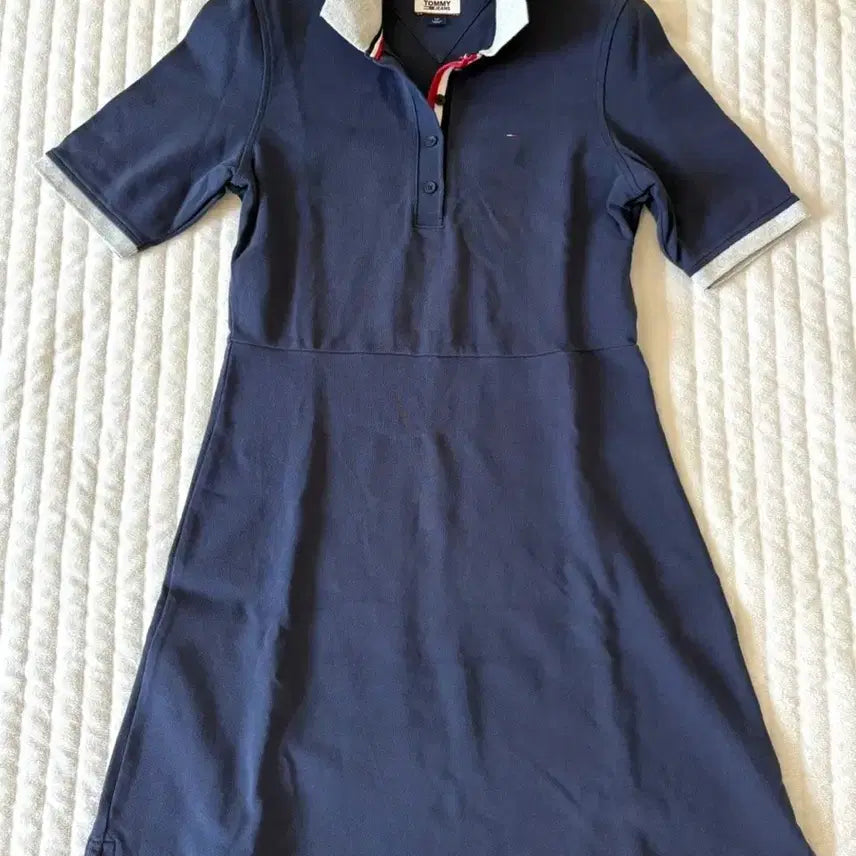 [BUNJANG] Tommy Hilfiger Tommy Jeans Navy Short Sleeve Pique Dress / 타미힐피거 타미진 원피스