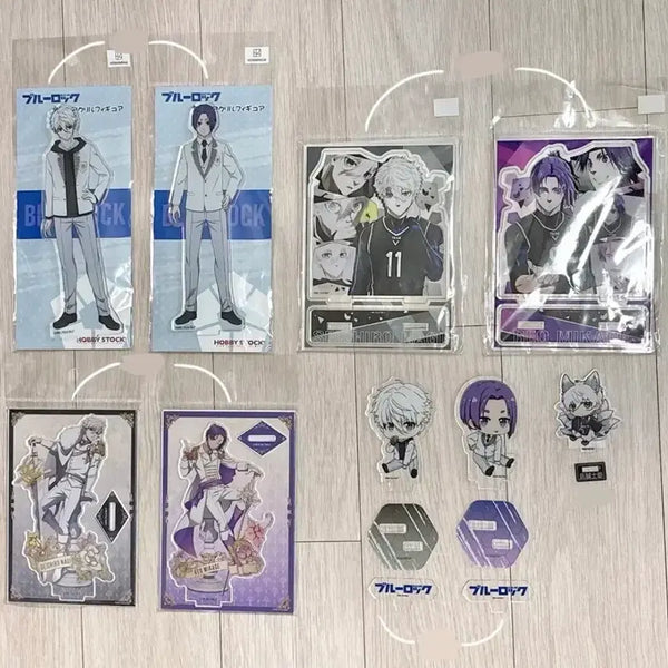 [BUNJANG] Blue Lock Nagi & Reo Acrylic Stand Bundle Set (Opened) / (일괄) 블루록 나기, 레오 아크릴 스탠드