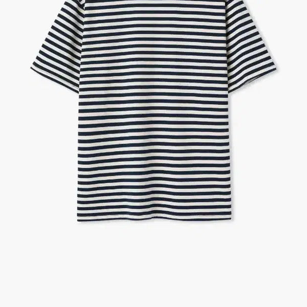 [BUNJANG] Year's Ago Kubika Washing Basque T-Shirt Navy/White / [2]이얼즈어고 쿠바이카 워싱 바스크 티셔츠 네이비/화이트