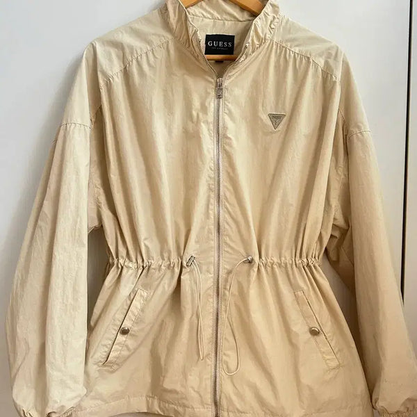 [BUNJANG] Guess Windbreaker Jacket Beige M / 게스 바람막이 자켓 베이지 M