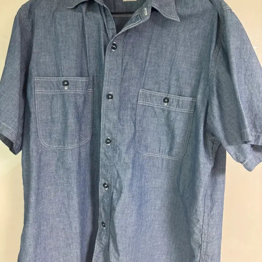 [BUNJANG] OrSlow Chambray Short Sleeve Shirt Size 4 / 오어슬로우 샴브레이 반팔 셔츠 4사이즈