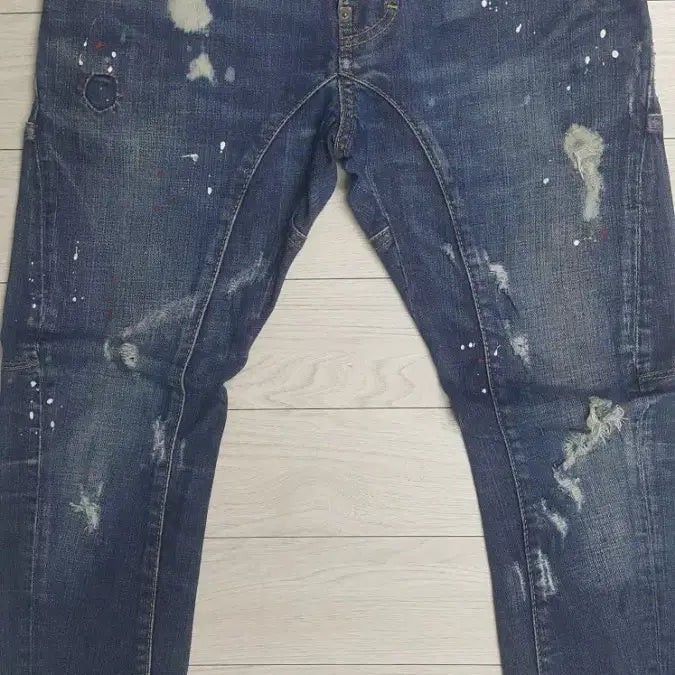 [BUNJANG] Dsquared2 Red Tab Tye Dye Biker Jeans (Size 30) / 디스퀘어드2 정품(사방스판) 레드탭 타이티 바이커진 30인치(No.463)이태리판!