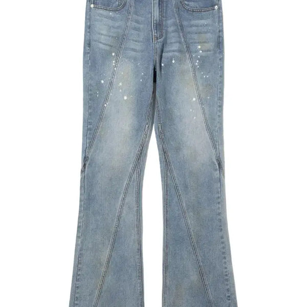 [BUNJANG] Not4nerd Dirty Washed Bootcut Flare Denim Jeans / Not4nerd 더티 워싱 부츠컷 플레어 데님진